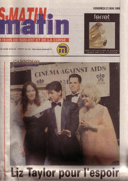 Elizabeth Taylor and Michael Rucker Elizabeth Taylor and Michael Rucker | AMFAR at Cannes 1999