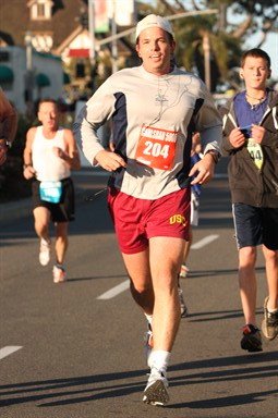 Michael Rucker running Michael Rucker running